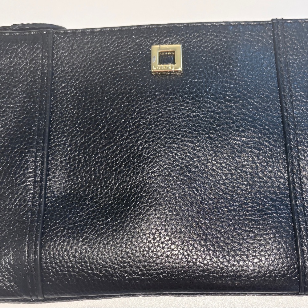 Classic Black Leather Wristlet Clutch - Picture 9 of 10